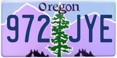 OR license plate 972JYE