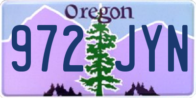 OR license plate 972JYN