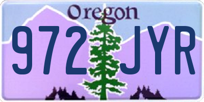 OR license plate 972JYR