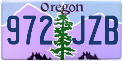 OR license plate 972JZB