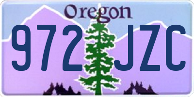 OR license plate 972JZC