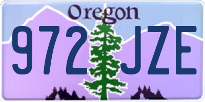 OR license plate 972JZE