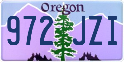 OR license plate 972JZI