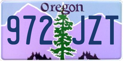 OR license plate 972JZT