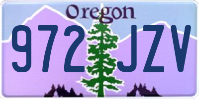 OR license plate 972JZV