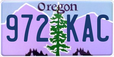 OR license plate 972KAC