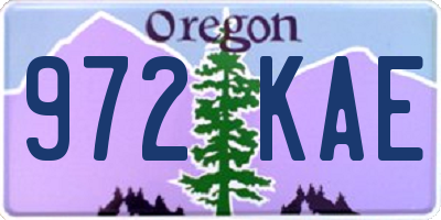 OR license plate 972KAE