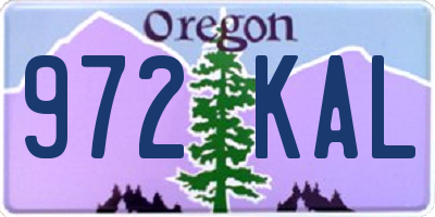 OR license plate 972KAL