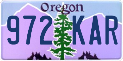 OR license plate 972KAR