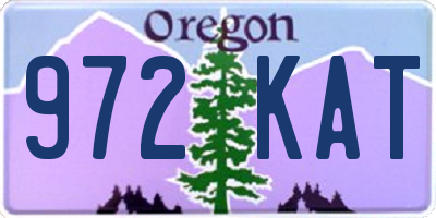 OR license plate 972KAT
