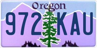 OR license plate 972KAU