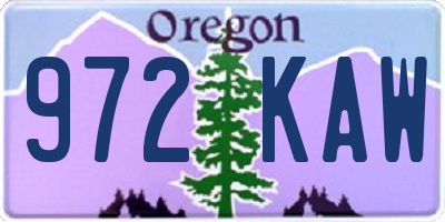 OR license plate 972KAW