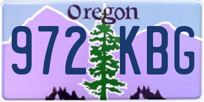 OR license plate 972KBG