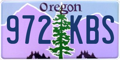OR license plate 972KBS