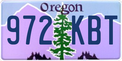 OR license plate 972KBT