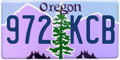 OR license plate 972KCB