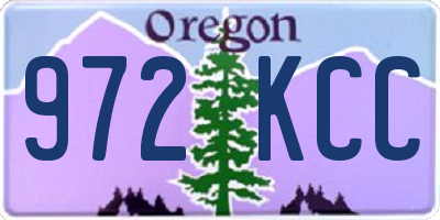OR license plate 972KCC