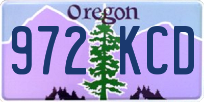 OR license plate 972KCD