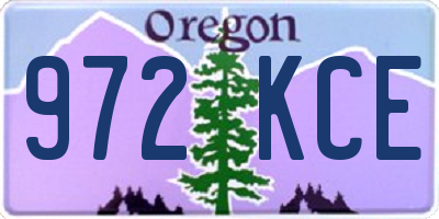 OR license plate 972KCE