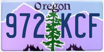 OR license plate 972KCF