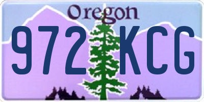 OR license plate 972KCG