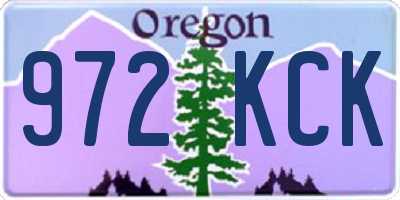 OR license plate 972KCK