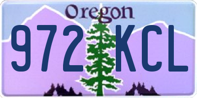 OR license plate 972KCL