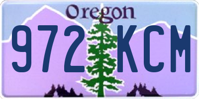 OR license plate 972KCM