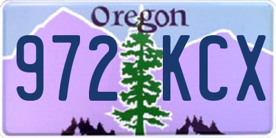 OR license plate 972KCX