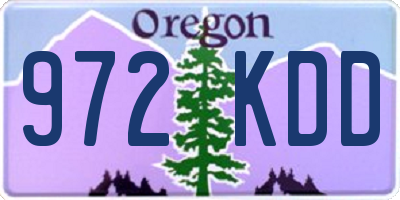 OR license plate 972KDD