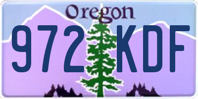 OR license plate 972KDF