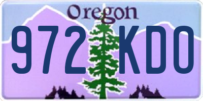 OR license plate 972KDO