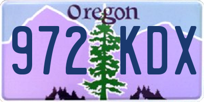 OR license plate 972KDX