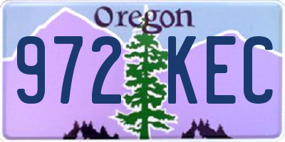 OR license plate 972KEC