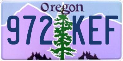 OR license plate 972KEF