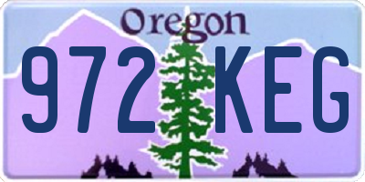 OR license plate 972KEG