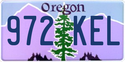 OR license plate 972KEL