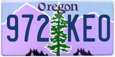 OR license plate 972KEO
