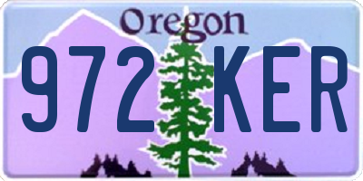 OR license plate 972KER