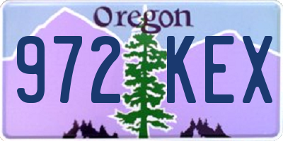 OR license plate 972KEX