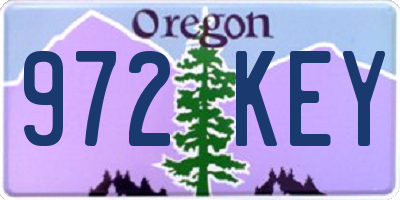 OR license plate 972KEY