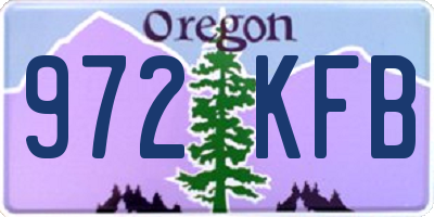 OR license plate 972KFB