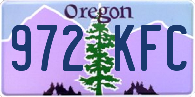 OR license plate 972KFC