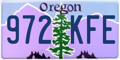 OR license plate 972KFE