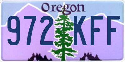 OR license plate 972KFF