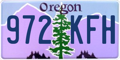 OR license plate 972KFH
