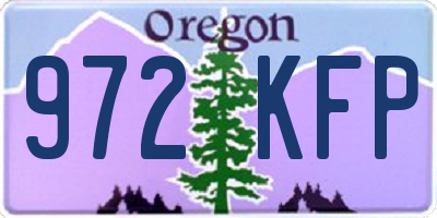 OR license plate 972KFP