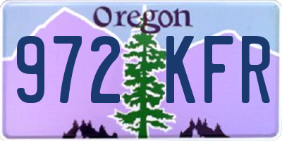 OR license plate 972KFR