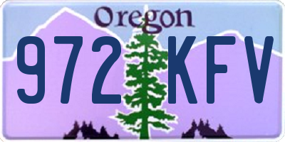 OR license plate 972KFV