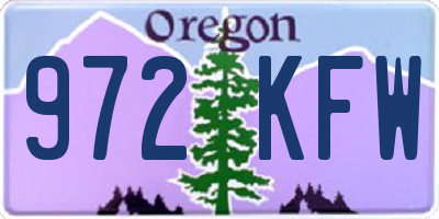 OR license plate 972KFW